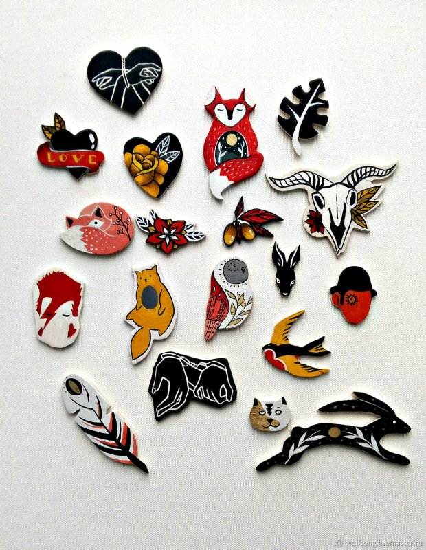 Брошь из фанеры