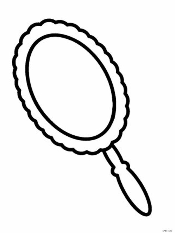 Зеркало раскраска для детей