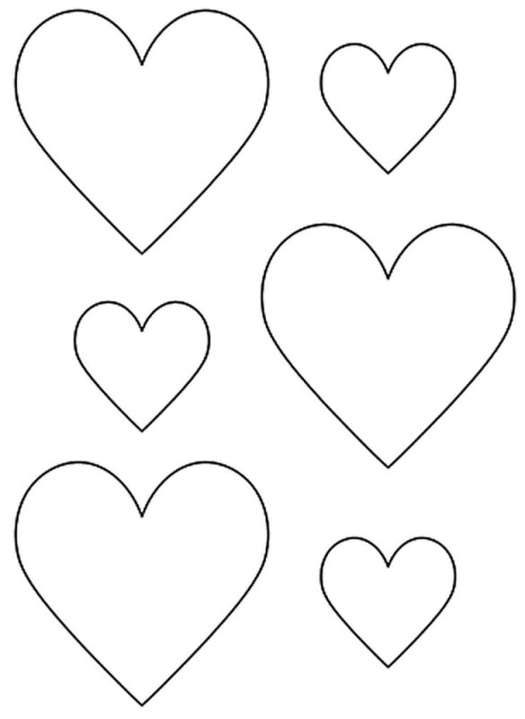 Сердце шаблон для вырезания