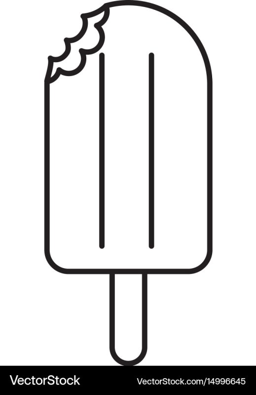Трафарет мороженого на палочке