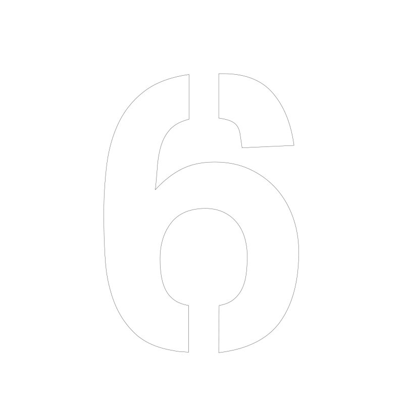 Цифра 8 для торта трафарет