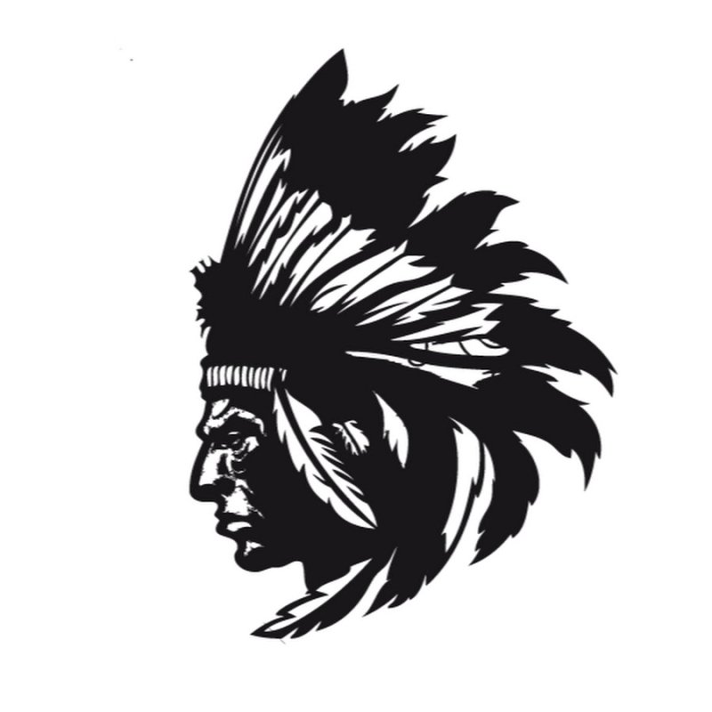 Трафарет индейца