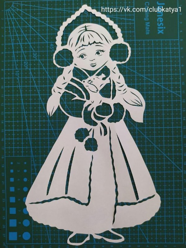 Снегурочка для вырезания