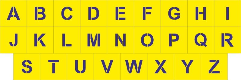 Трафарет латинских букв