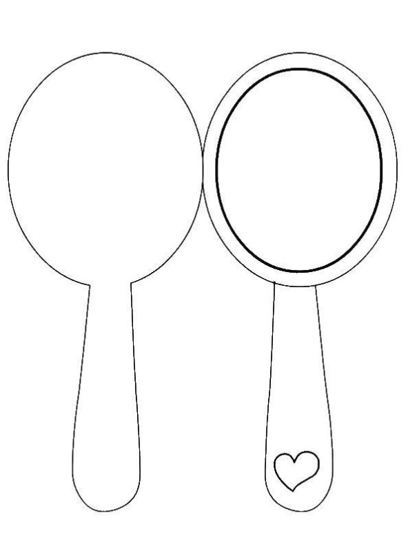 Зеркало раскраска для детей