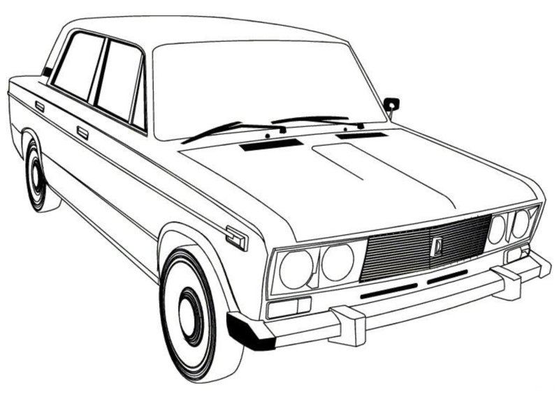 Раскраски машинки ВАЗ 2104