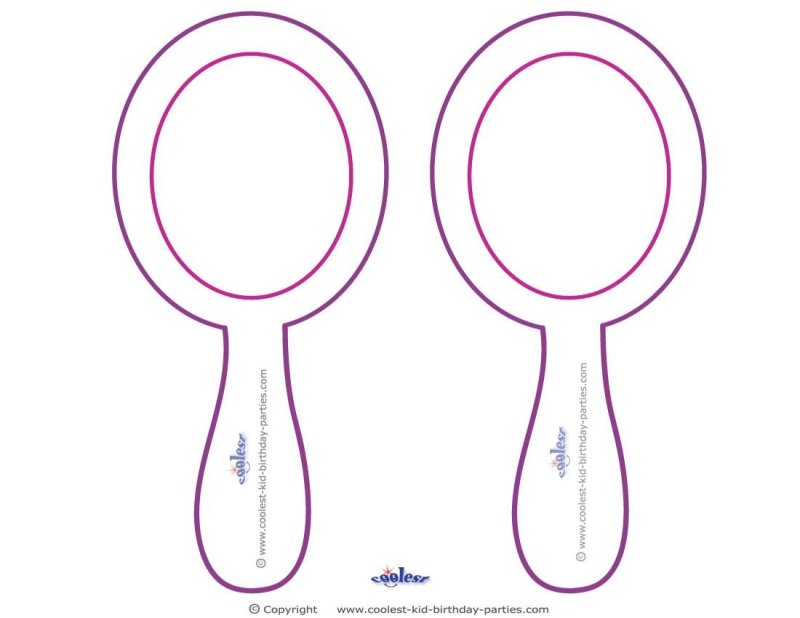 Трафарет зеркальца с ручкой