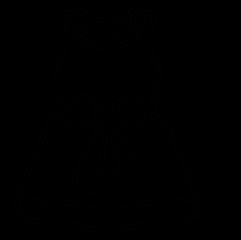 Платье раскраска для детей