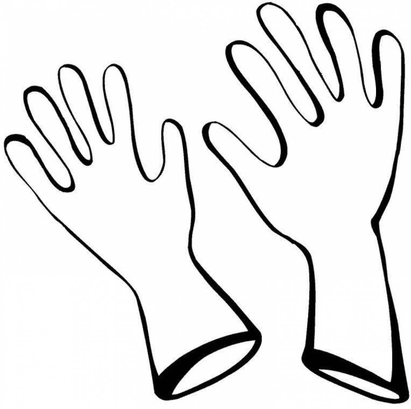 Перчатка раскраска