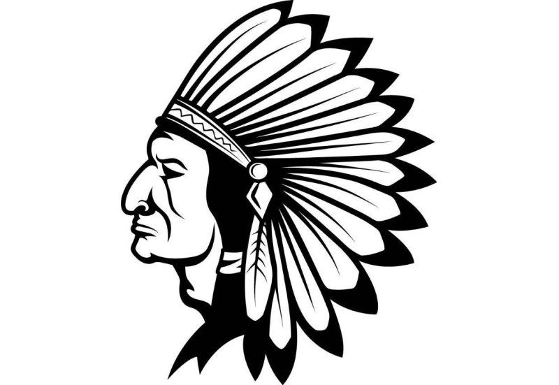 Силуэт индейца