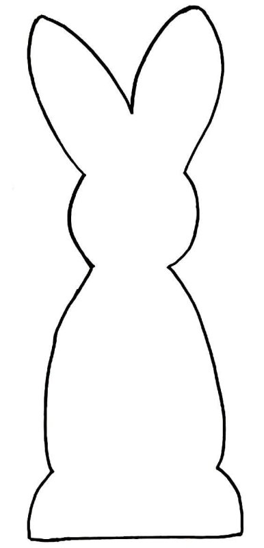Выкройка пасхального кролика из ткани