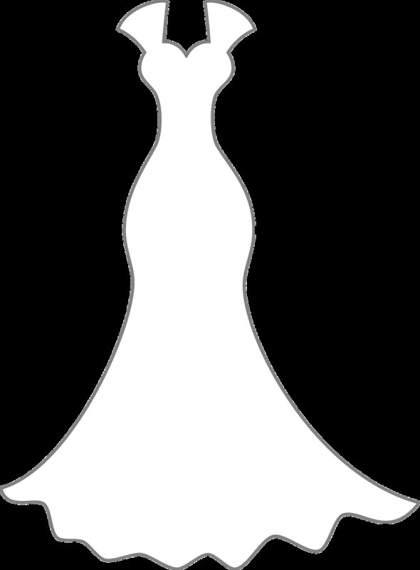 Трафарет платья