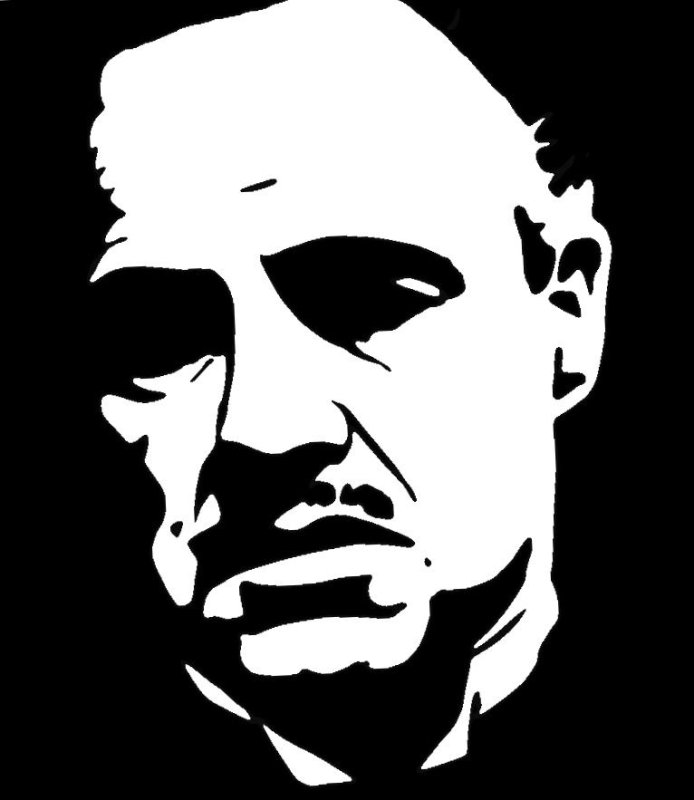 Дон Корлеоне черно белый