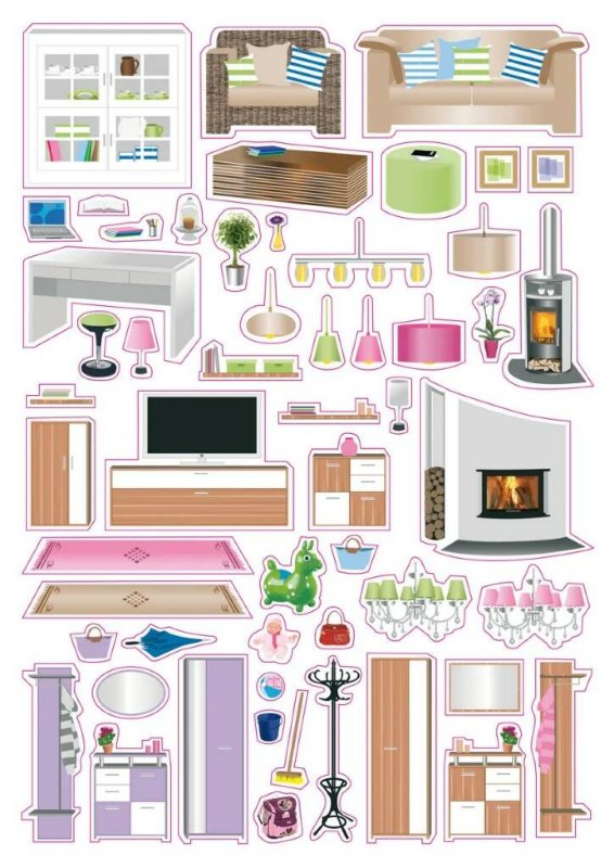 Бумажный дом для кукол