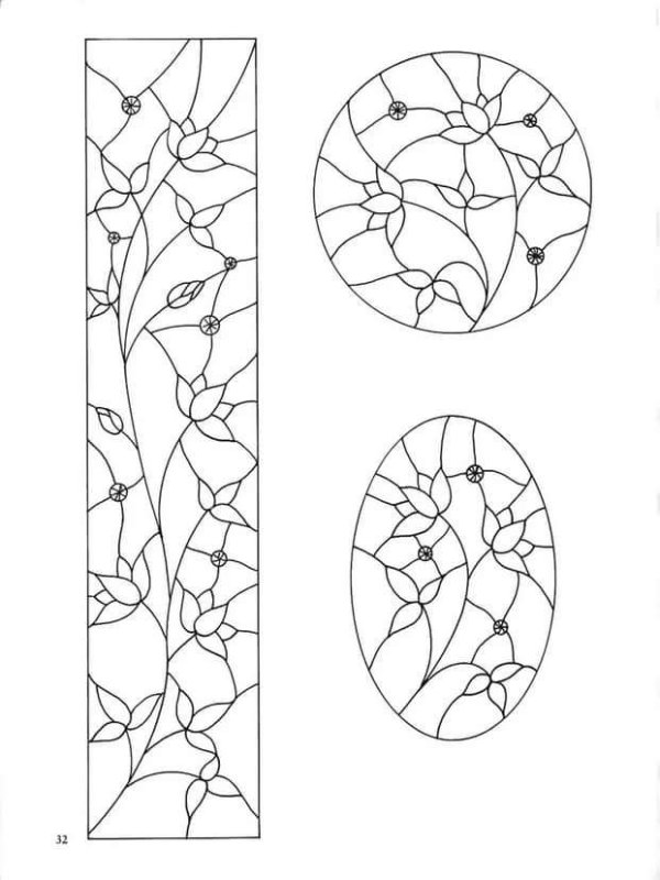 Трафареты для витражной росписи по стеклу