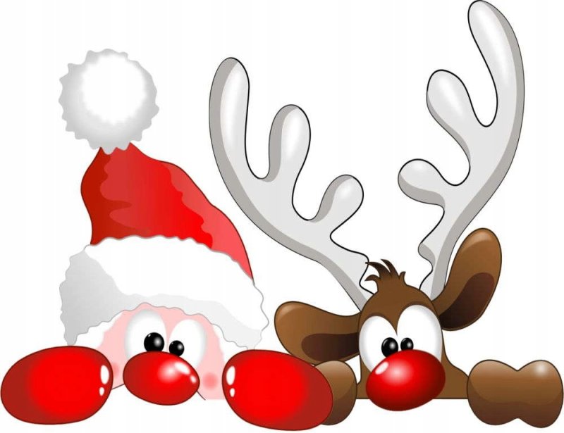 Дед Мороз заглядывает в окно