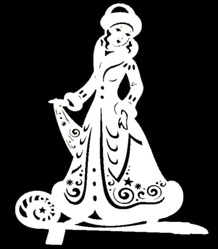 Новогодние вытынанки дед Мороз и Снегурочка