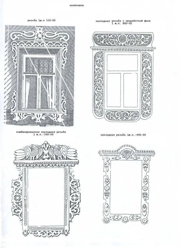 Наличники домовая пропильная резьба чертёж