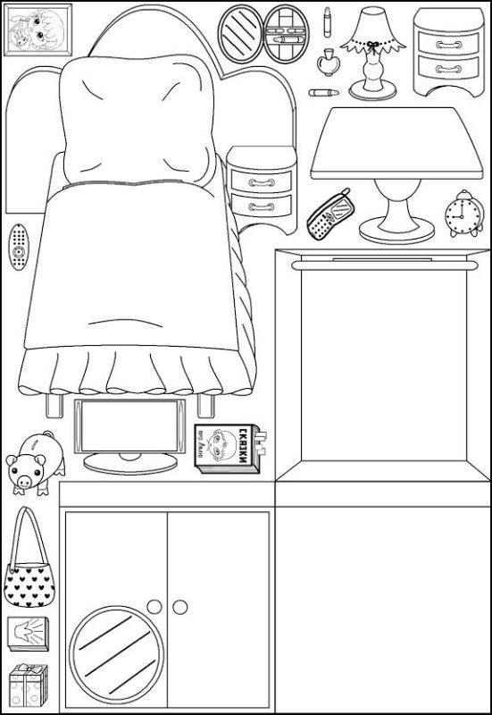 Бумажный дом для кукол