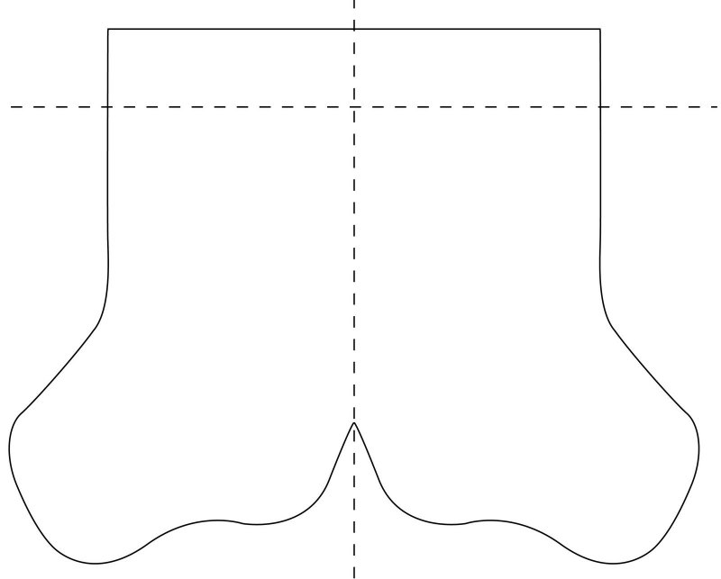 Шаблон сапожки для аппликации