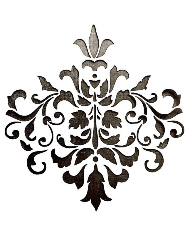 Объемный трафарет на мебели