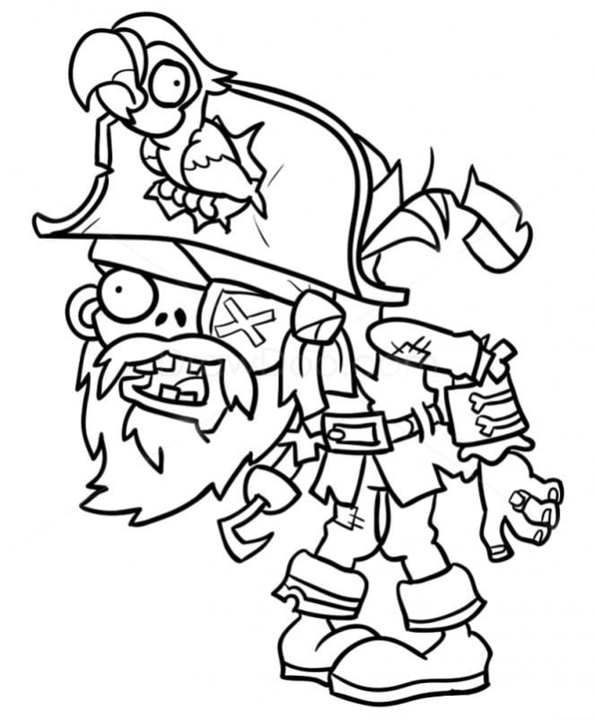 Раскраски растения против зомби босс