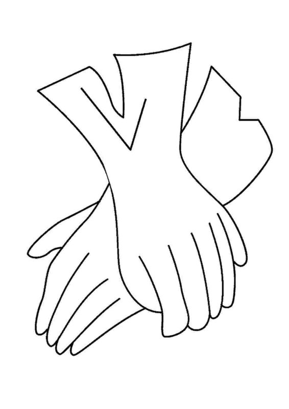 Перчатка раскраска