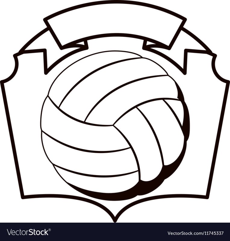 Волейбольный мяч контур