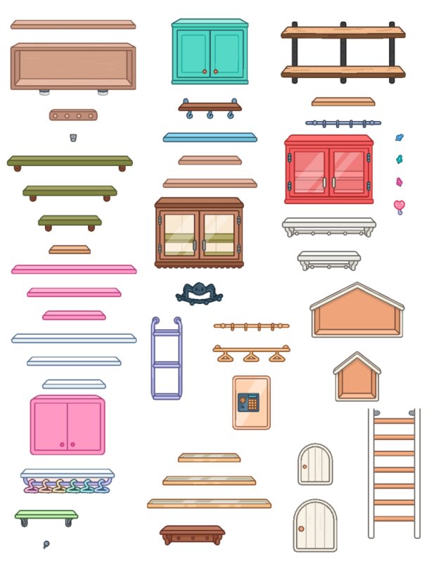 Предметы для кукольного домика