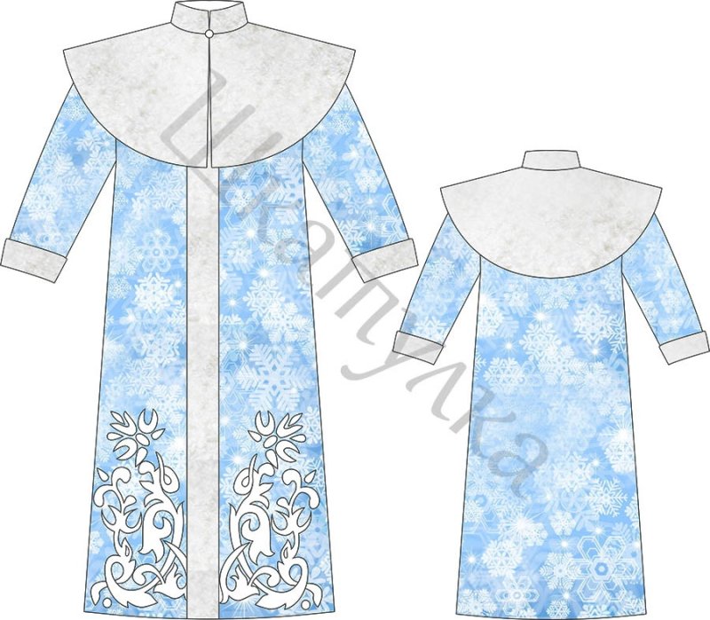 Лекало костюма Деда Мороза и Снегурочки