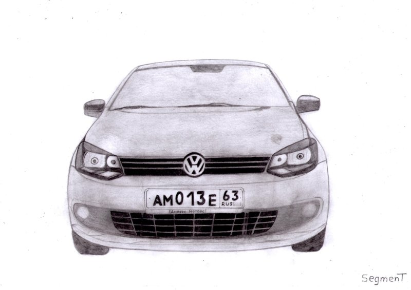 Volkswagen Polo sedan рисунок