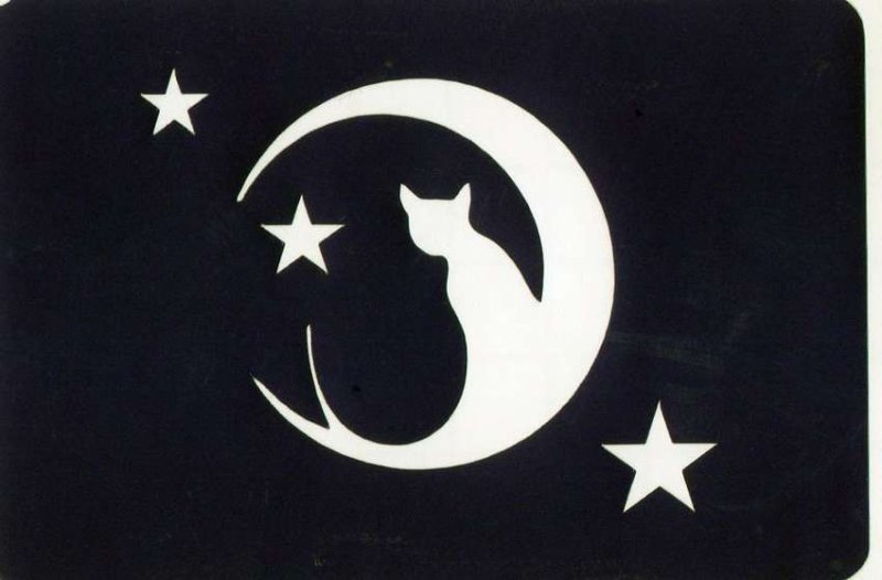 Трафарет на окно Луна и звезды