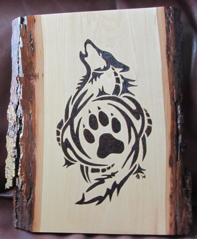 Волк для выжигания по дереву
