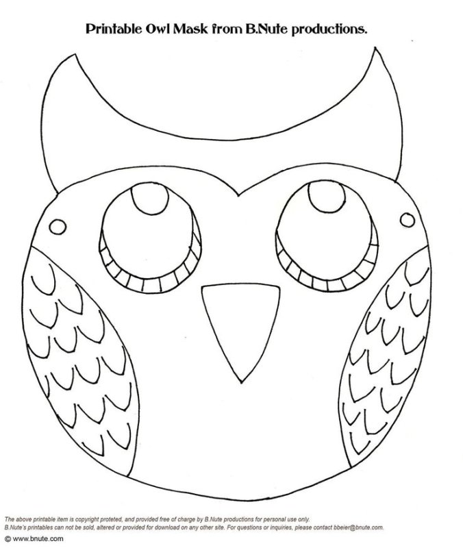 Сова трафарет