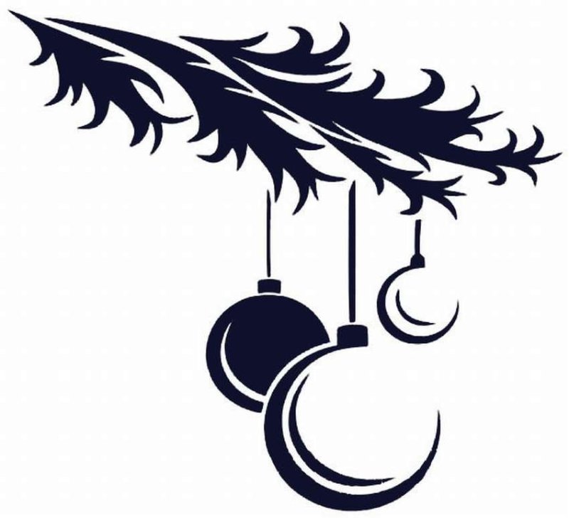 Новогодние трафареты для краски