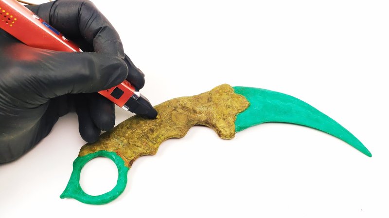 Нож из КС го 3d ручка