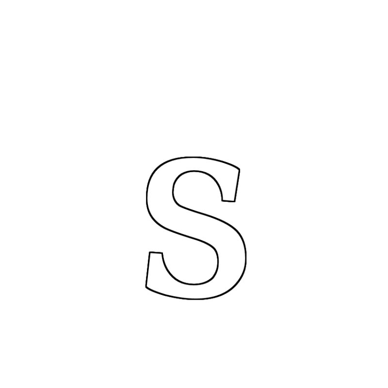 Буква s контур