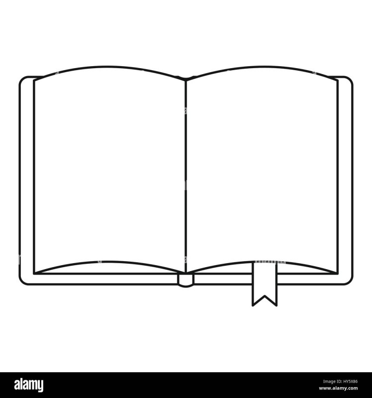 Рисунок раскрытой книги для детей