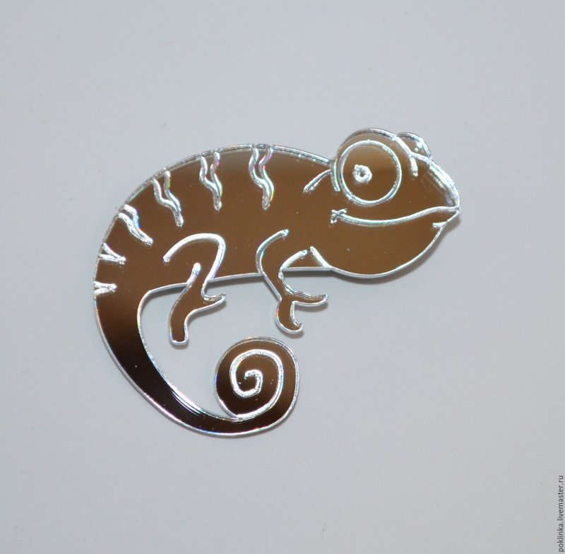 Броши из зеркального акрила