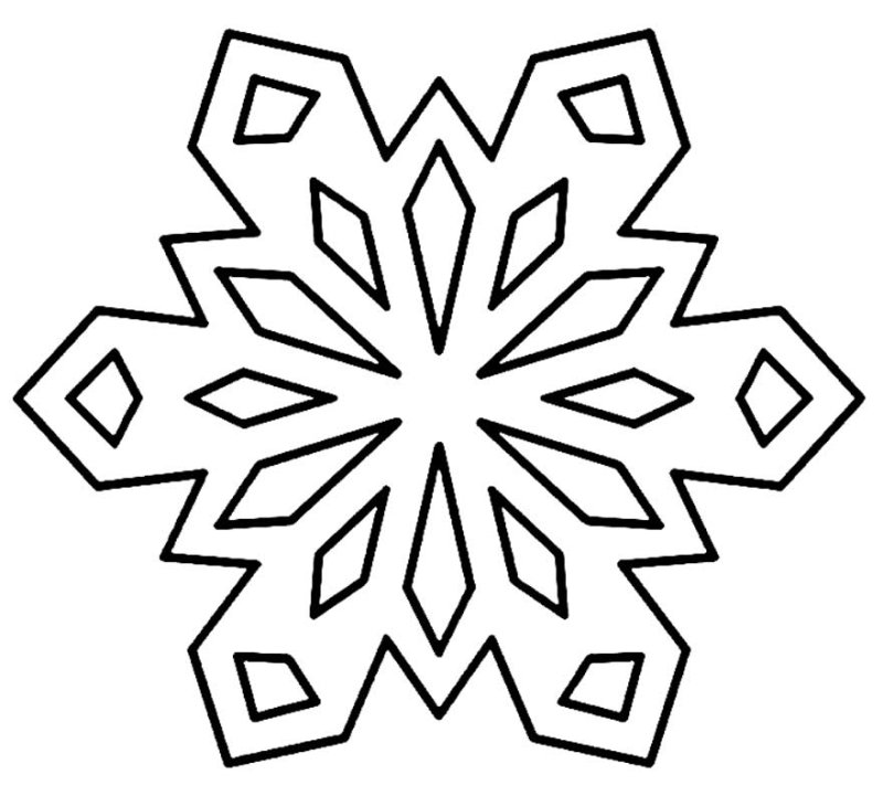 Снежинка раскраска