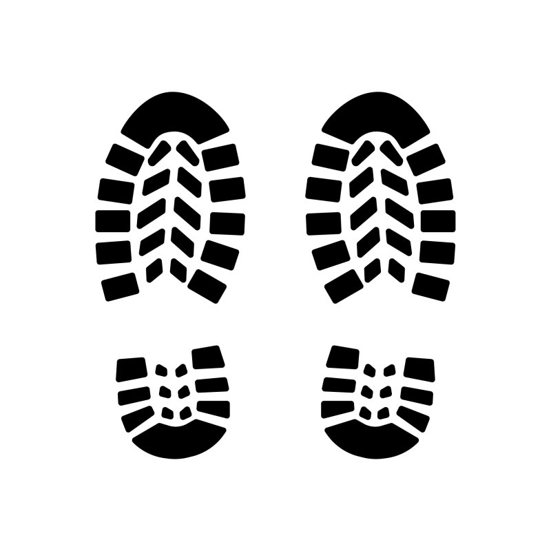 След ботинка