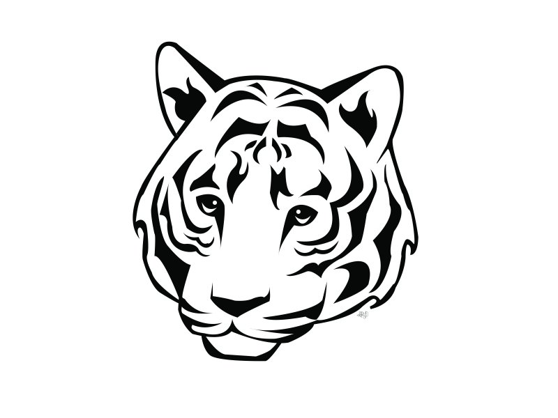 Тигр. Раскраска