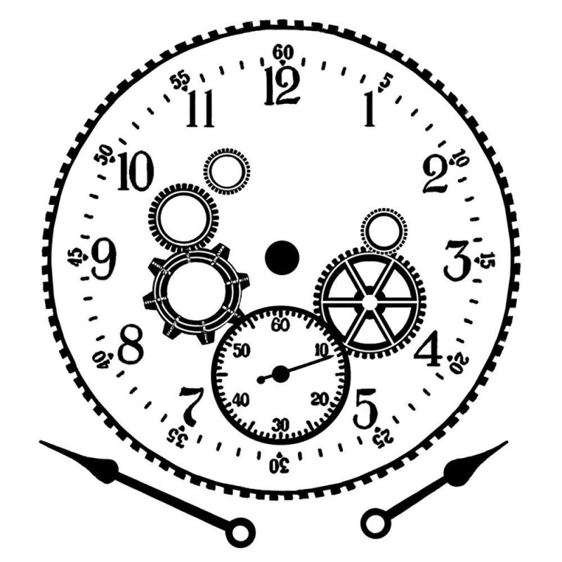 Циферблат часов черно-белый