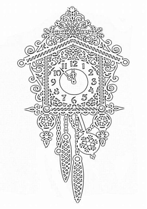 Новогодние часы на окно