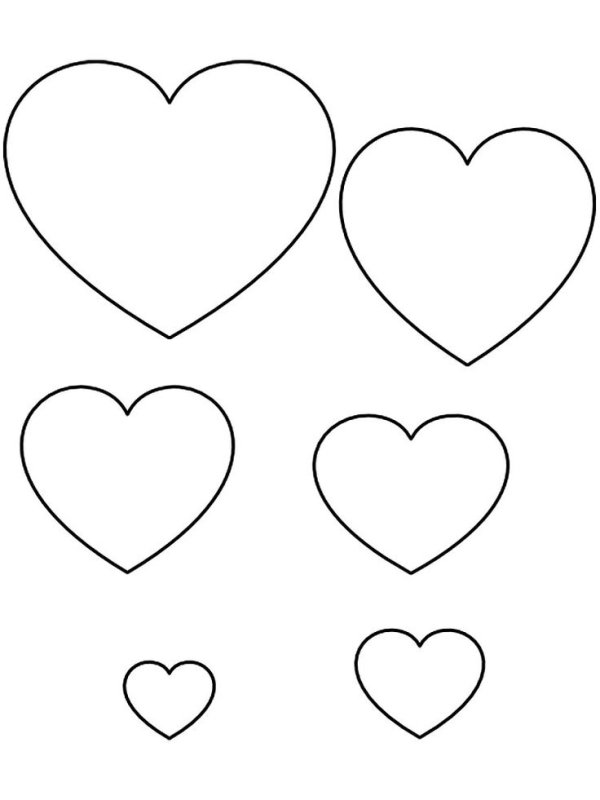 Сердце трафарет для вырезания