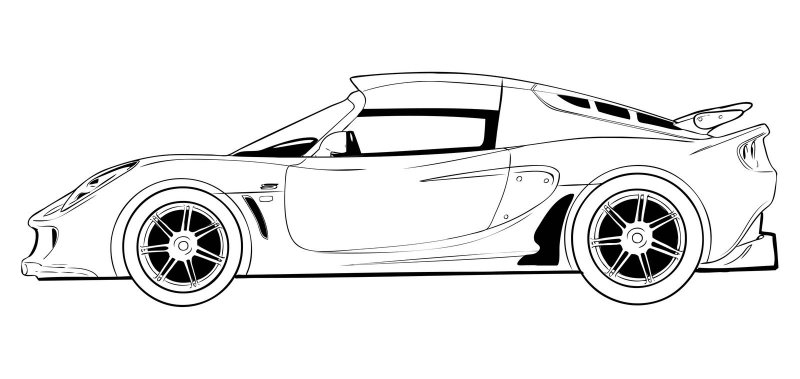 Раскраски спортивные машины