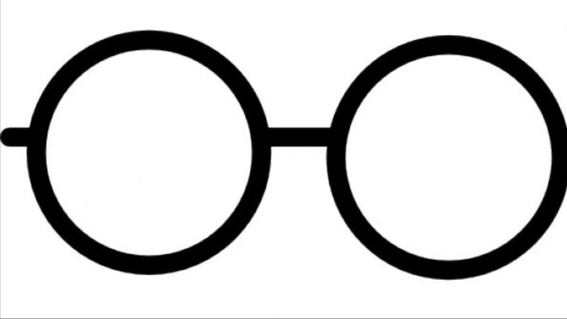 Круглые очки трафарет