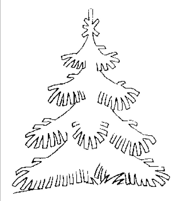 Ель рисунок раскраска для детей