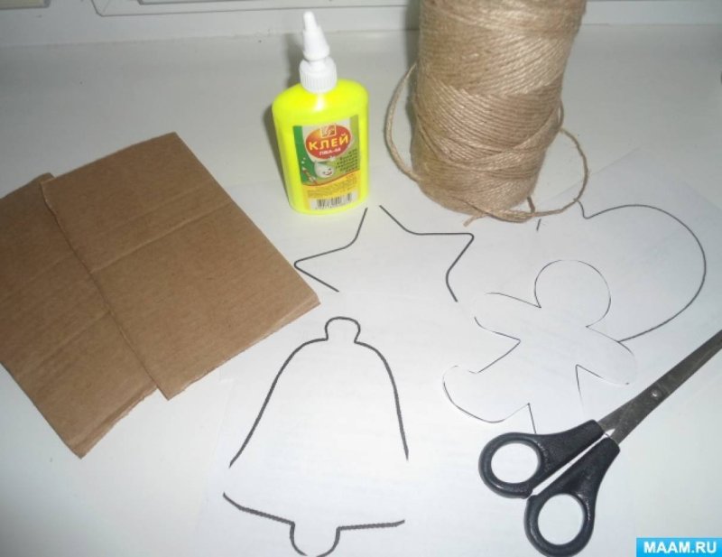 Елочка из бечевки