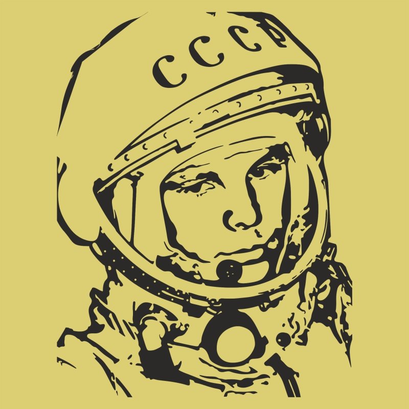 Юрий Гагарин рисунок